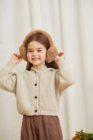 Ugg Kids Curly Sheepskin Earmuff - Chestnut