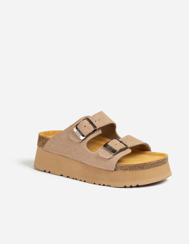 Ugg Women Aussie Victoria Platform Suede Leather in Taupe