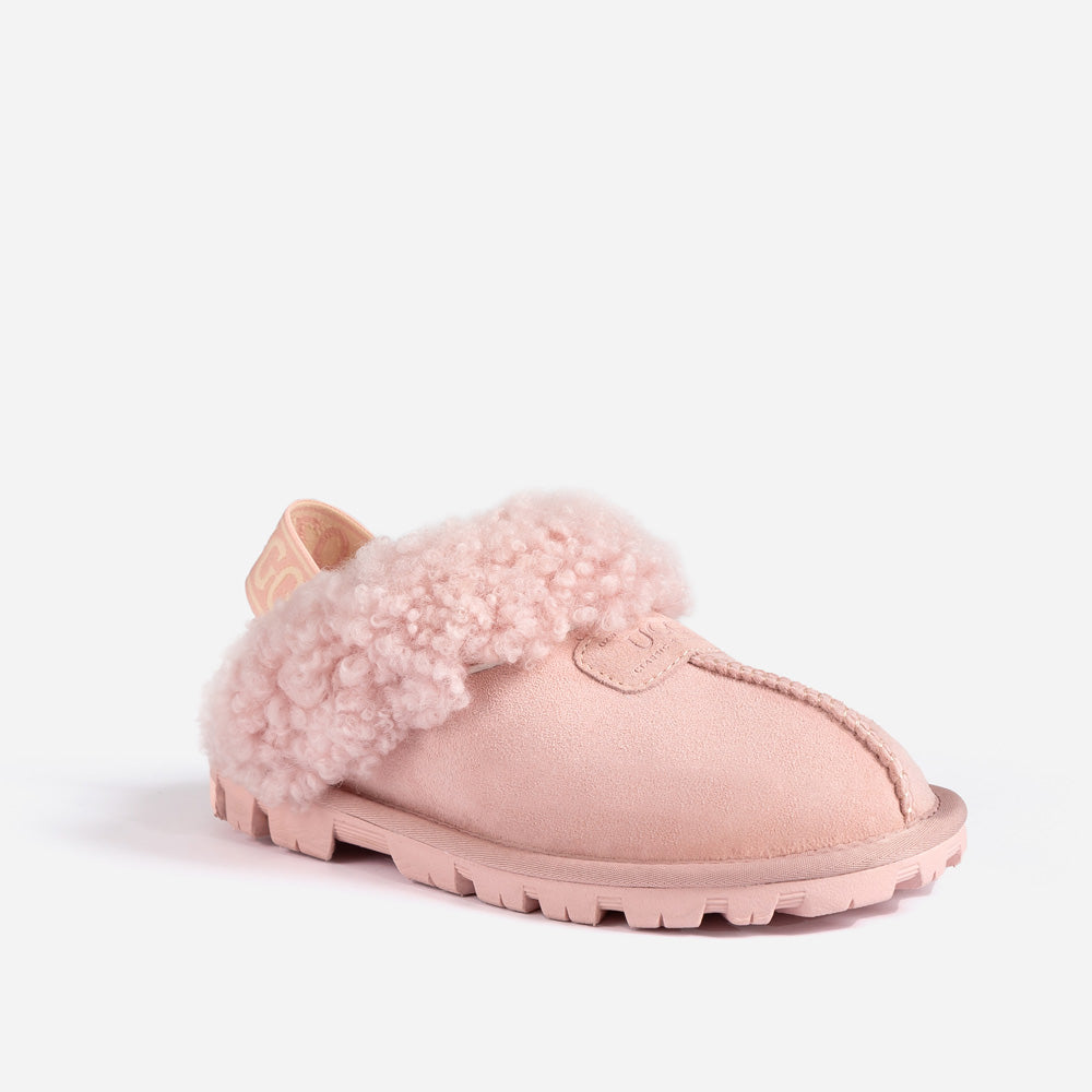 Ugg Coquette Curly Slipper (Elastic Backstrap) - PALE MAUVE