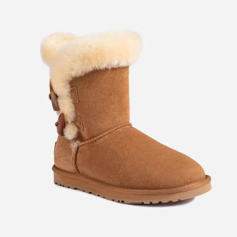 Ugg Horns Button Boots - CHESTNUT