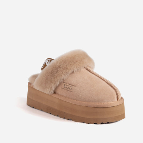 Ugg High Platform Slipper (Elastic Backstrap) (5cm) - Bronze