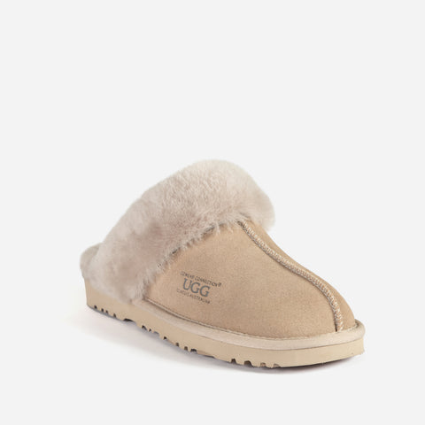 Ugg Slippers Premium Australia Sheepskin Unisex Scuffete Suede - Dove