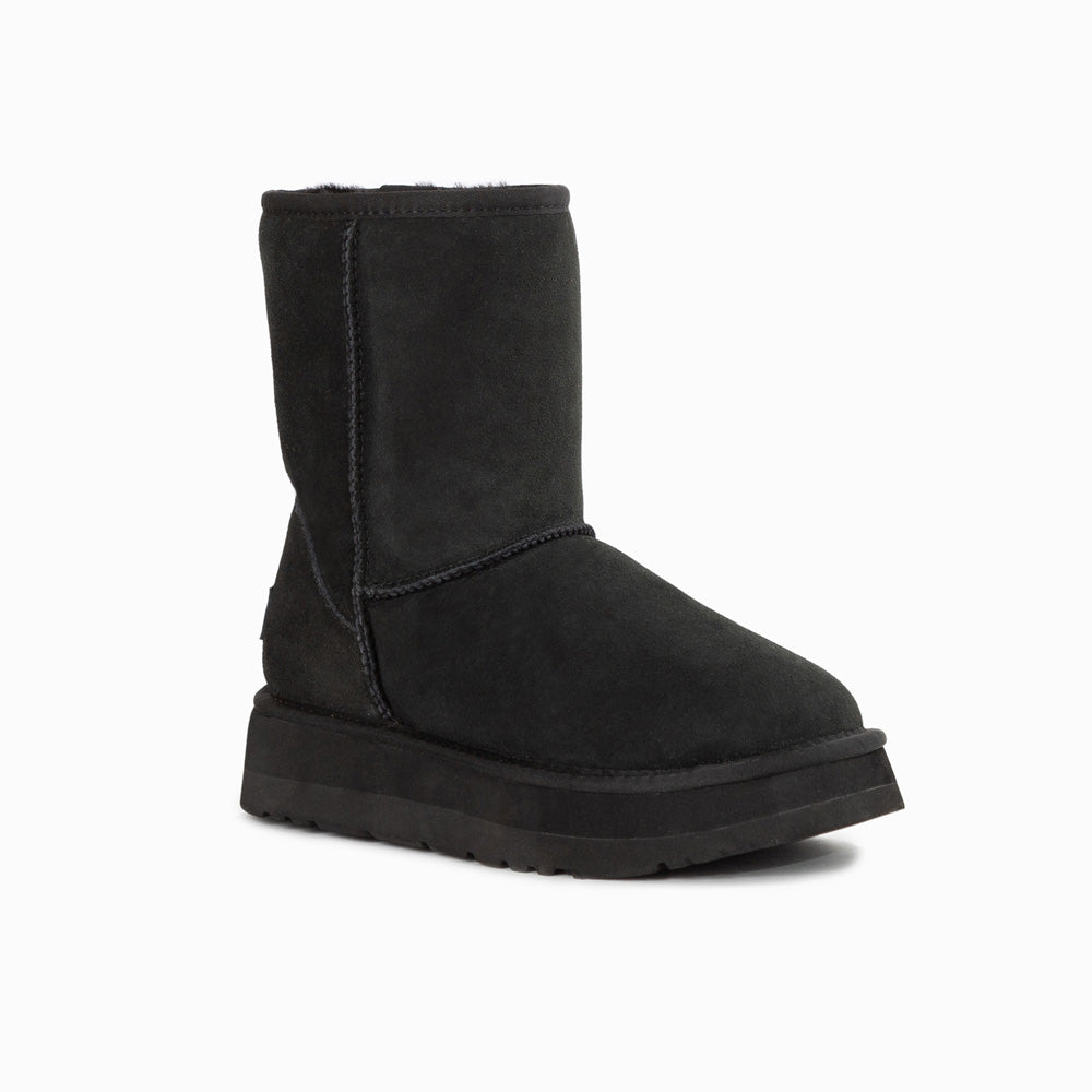 Ugg Classic Platform Short Boots (Water Resistant) - BLACK