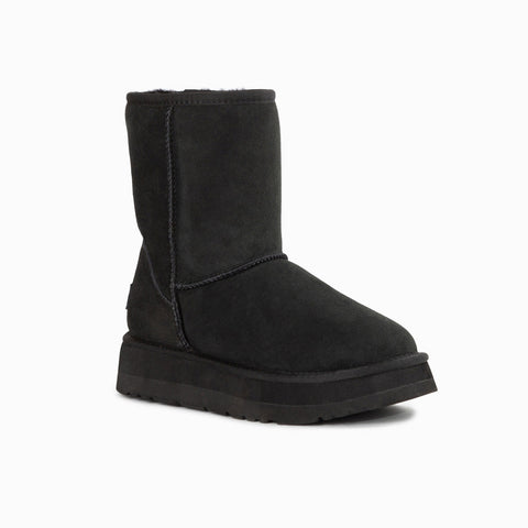 Ugg Classic Platform Short Boots (Water Resistant) - BLACK