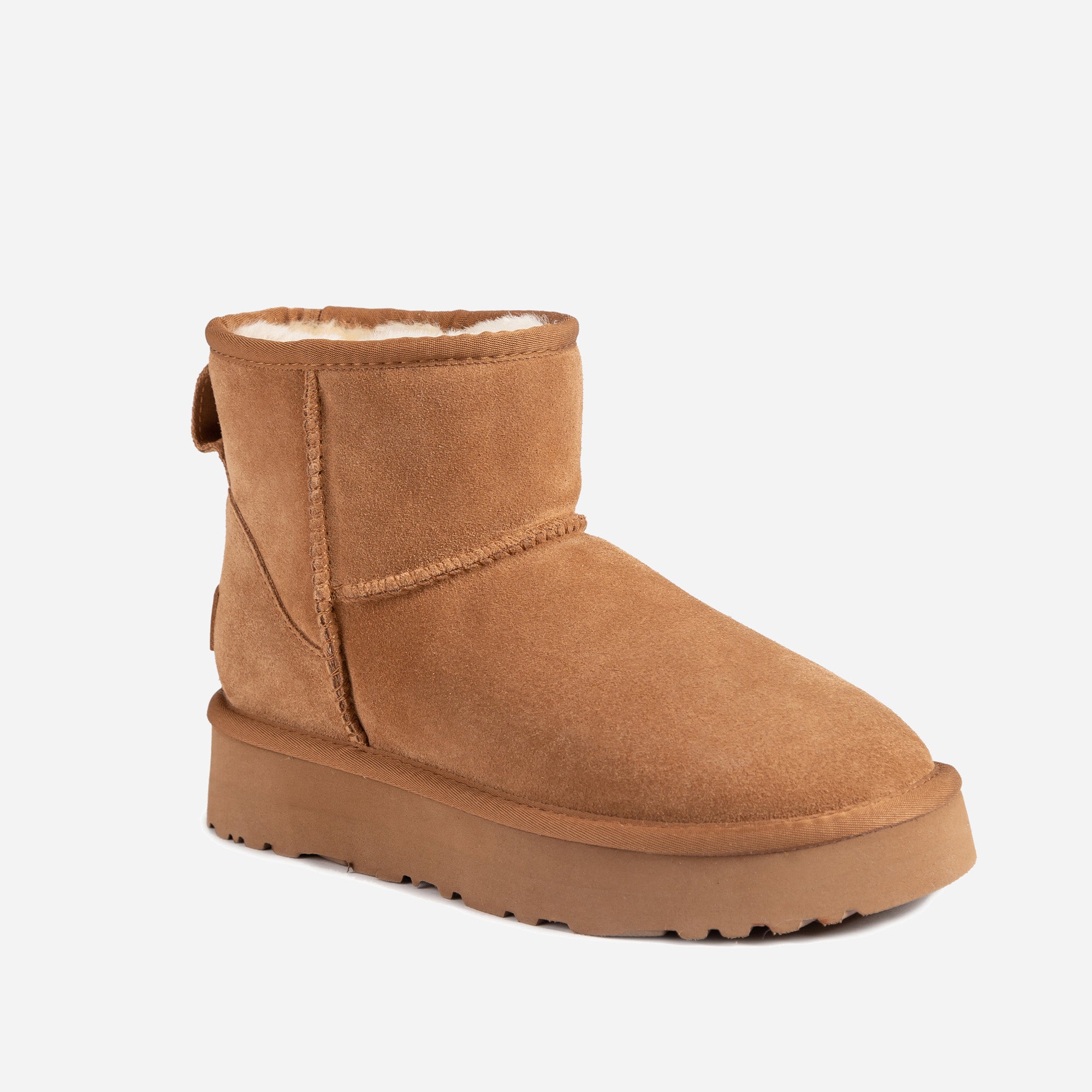 Ugg Classic Mini Platform Boots (Cow Suede) - CHESTNUT