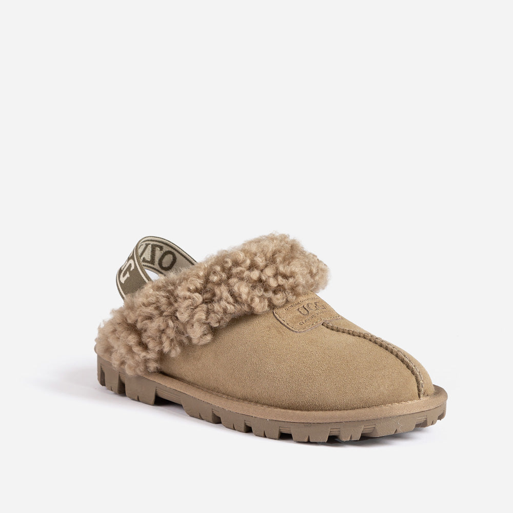 Ugg Coquette Curly Slipper (Elastic Backstrap) - OLIVE