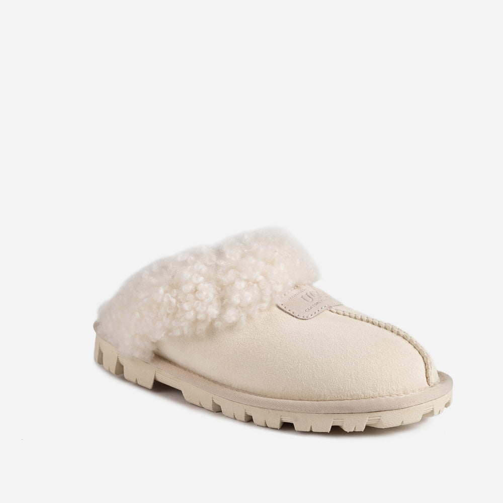 Ugg Coquette Curly Slipper - OFF WHITE