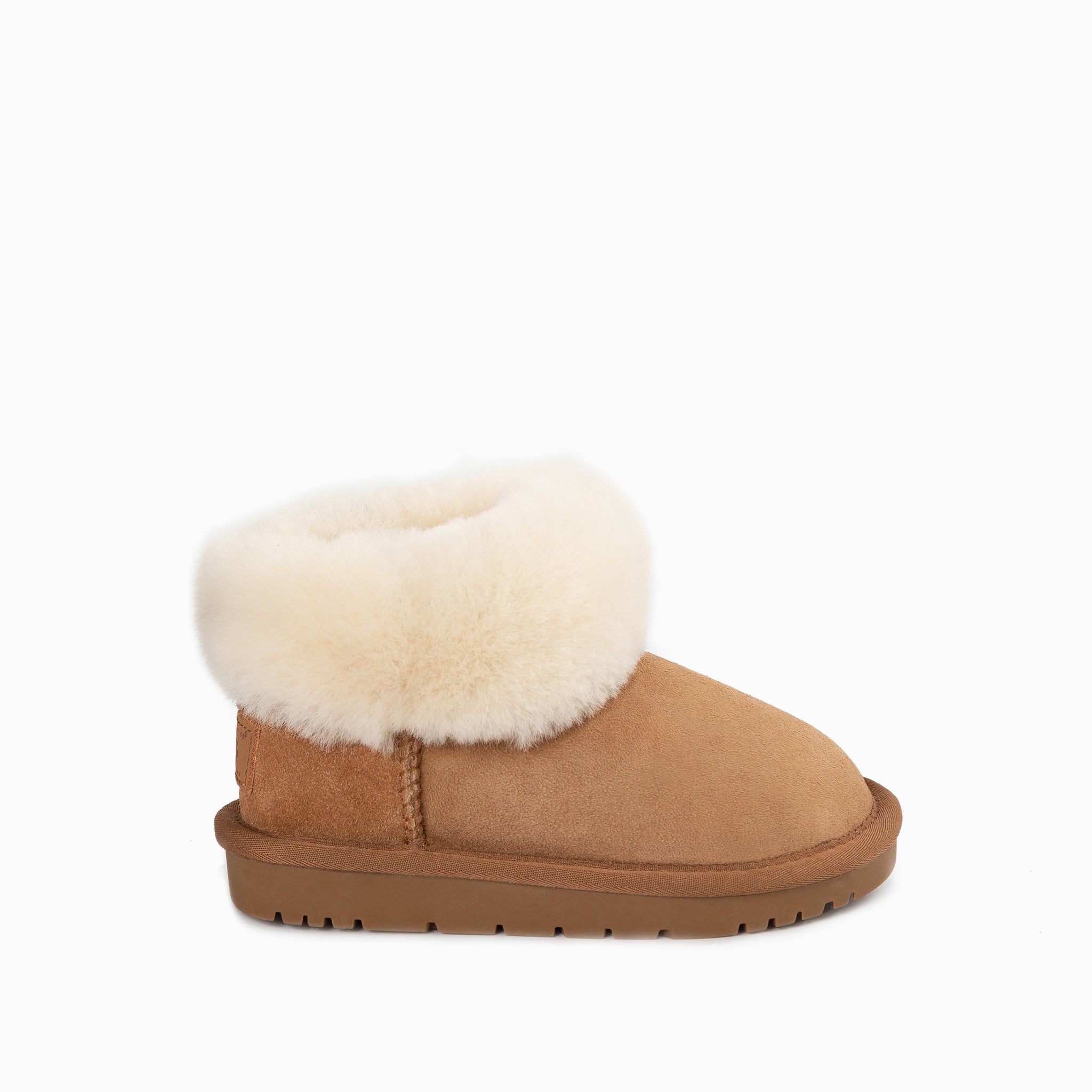 Ugg Kids Classic Fluff Mini Boots (Water Resistant) - Chestnut
