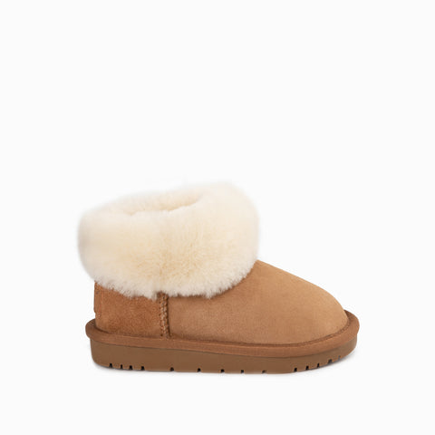 Ugg Kids Classic Fluff Mini Boots (Water Resistant) - Chestnut