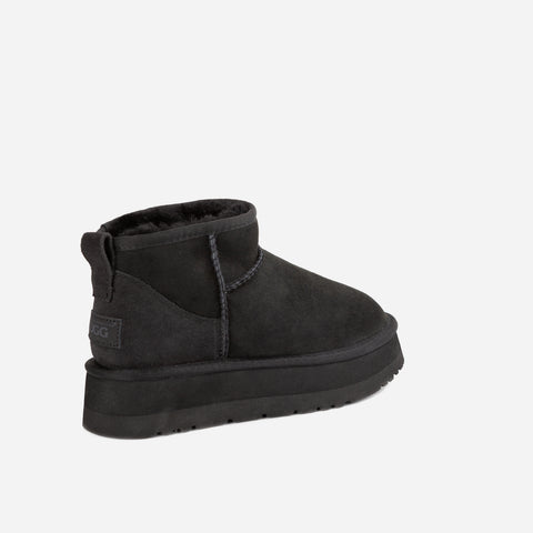 Ugg Classic Platform Ultra Mini Boots (Water Resistant) - Black