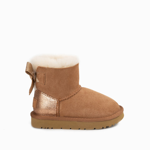 Ugg Kids Bailey Bow (Glitz) Boots - Chestnut
