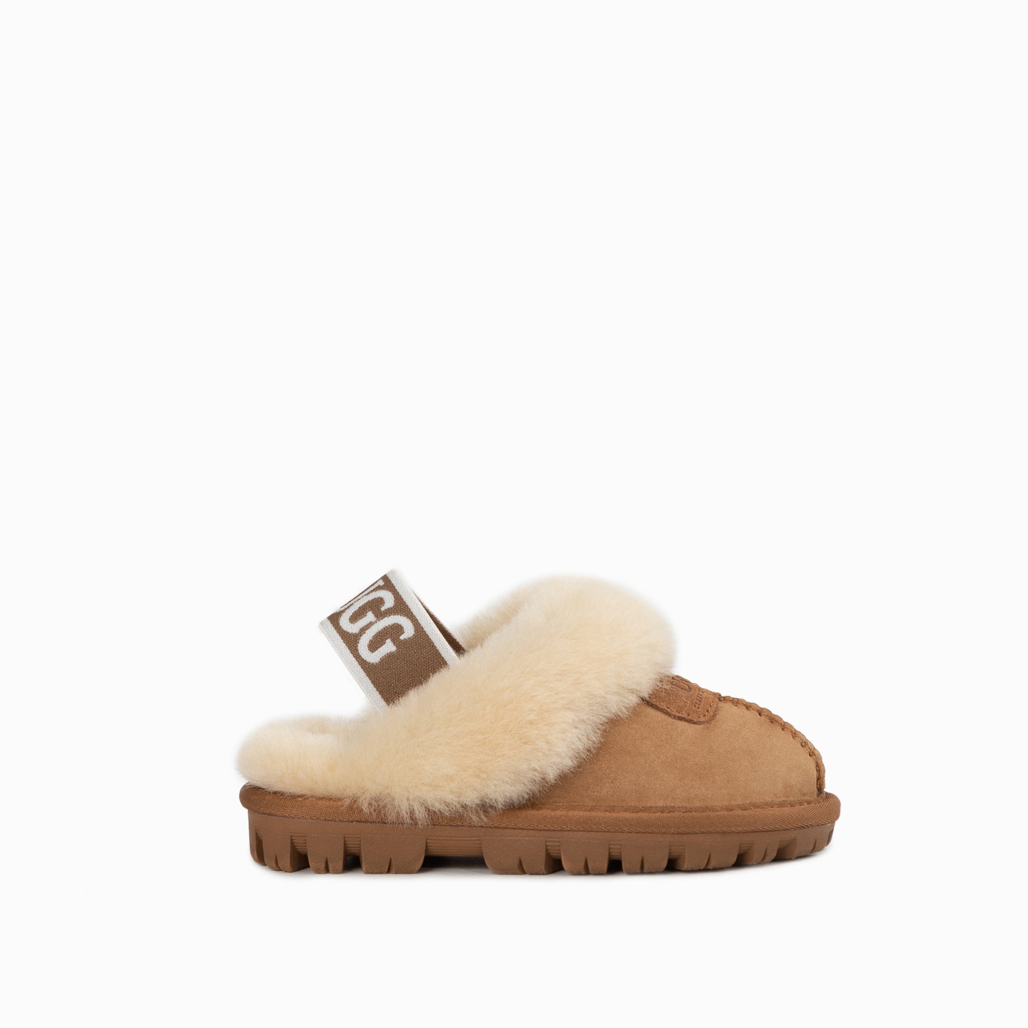 Ugg Kids Coquette  Slipper (Elastic Backstrap)( Water Resistant) - Chestnut