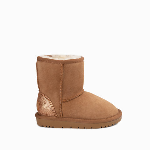 Ugg Kids Classic Long (Glitz) Boots (Water Resistant) - Chestnut