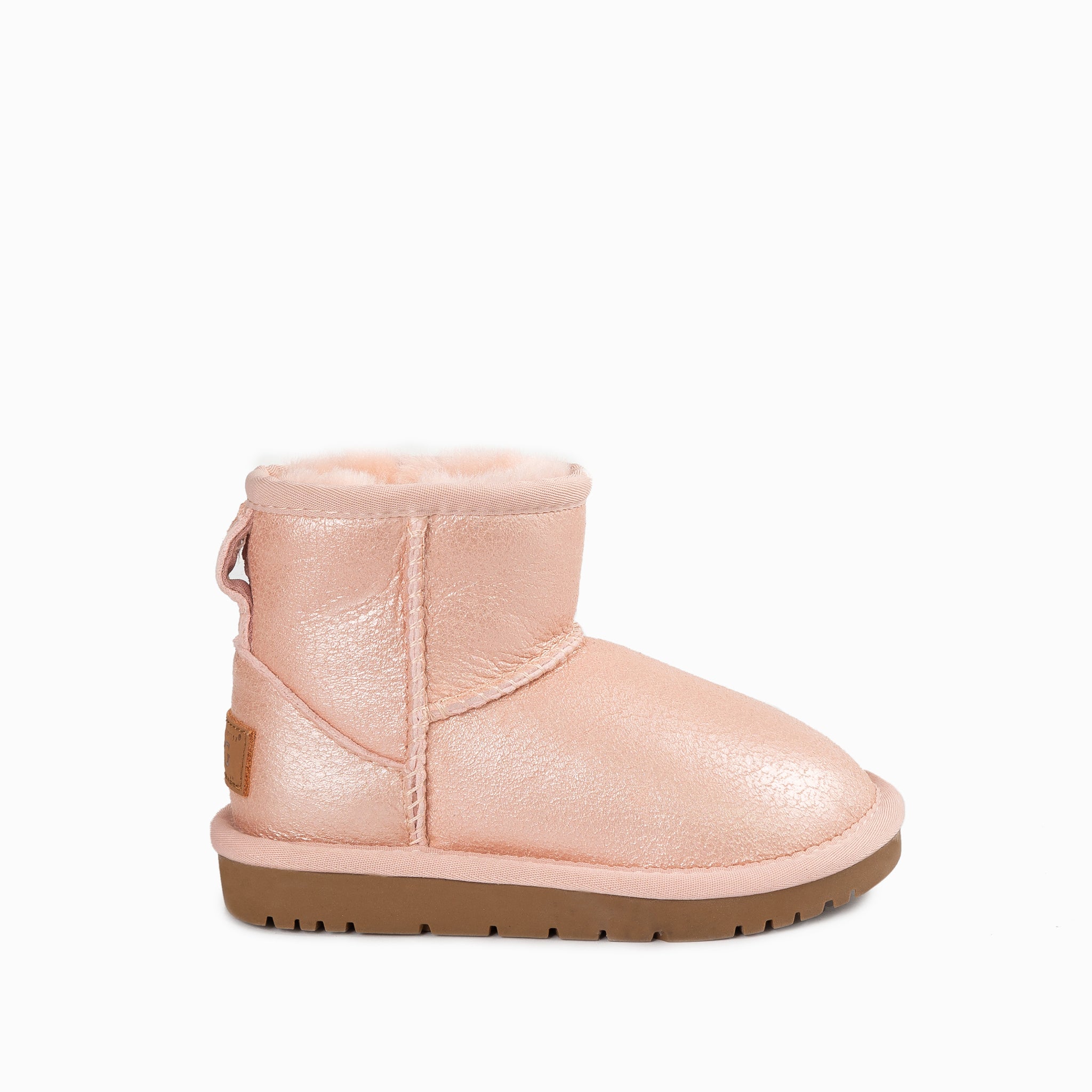 Ugg Kids Classic Mini (Metallic)Boots (Water Resistant) - Metallicpink