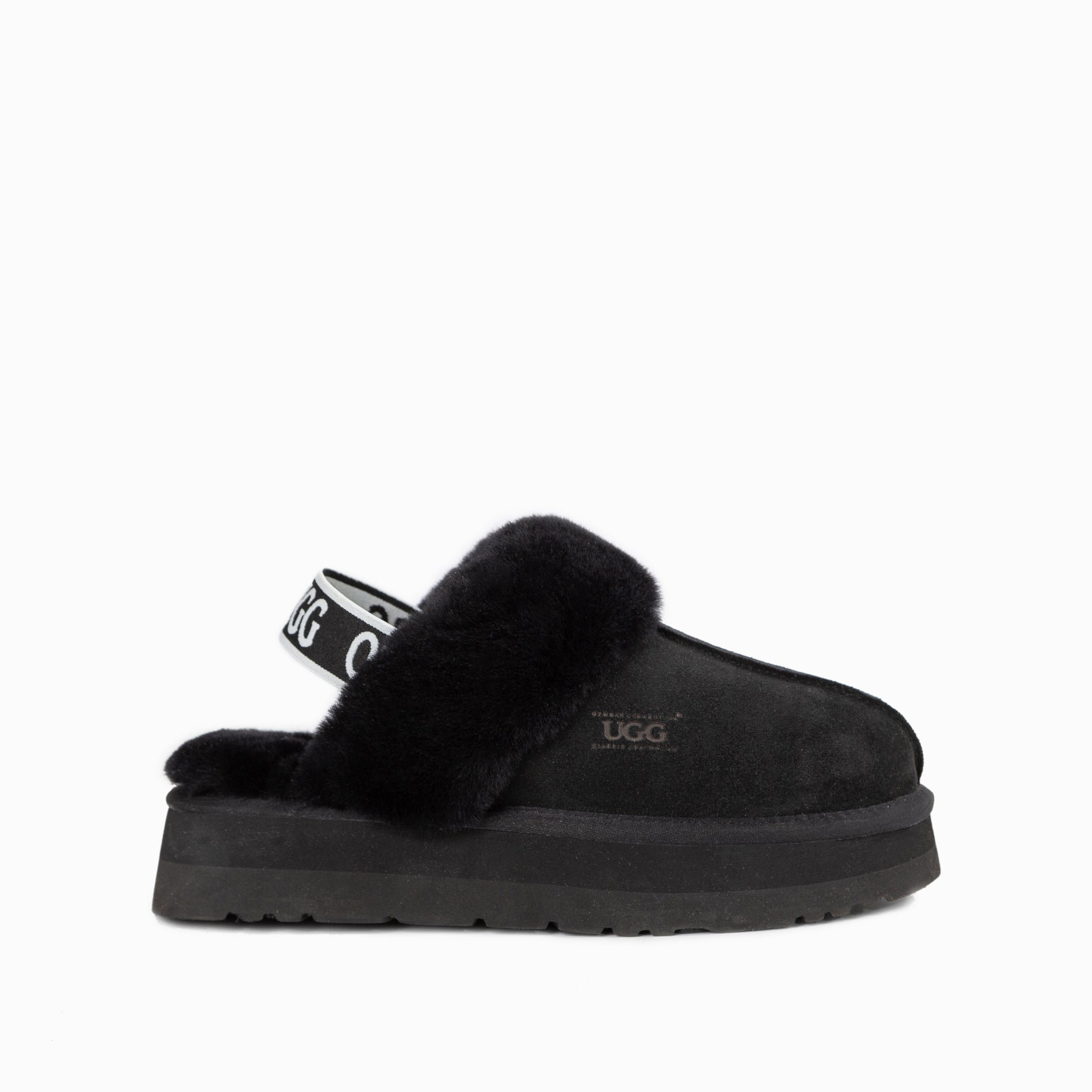 Ugg Platform Slipper (Elastic Backstrap) - Black