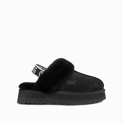 Ugg Platform Slipper (Elastic Backstrap) - Black