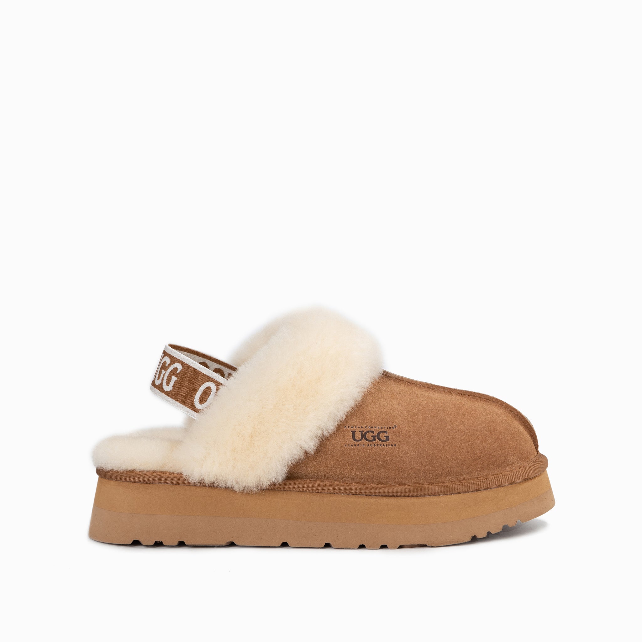 Ugg Platform Slipper (Elastic Backstrap) - Chestnut