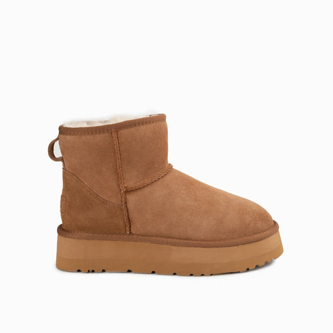 Ugg Classic Platform Mini Boots (Water Resistant) - Chestnut
