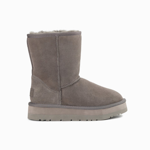 Ugg Classic Platform Short Boots (Water Resistant) - Grey
