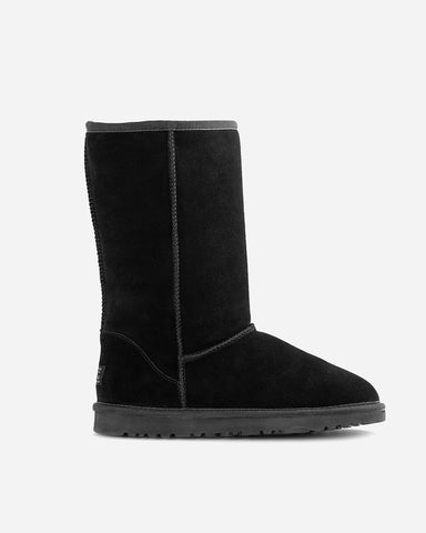Ugg Boots Genuine Australian Sheepskin Unisex Long Classic Suede - Black