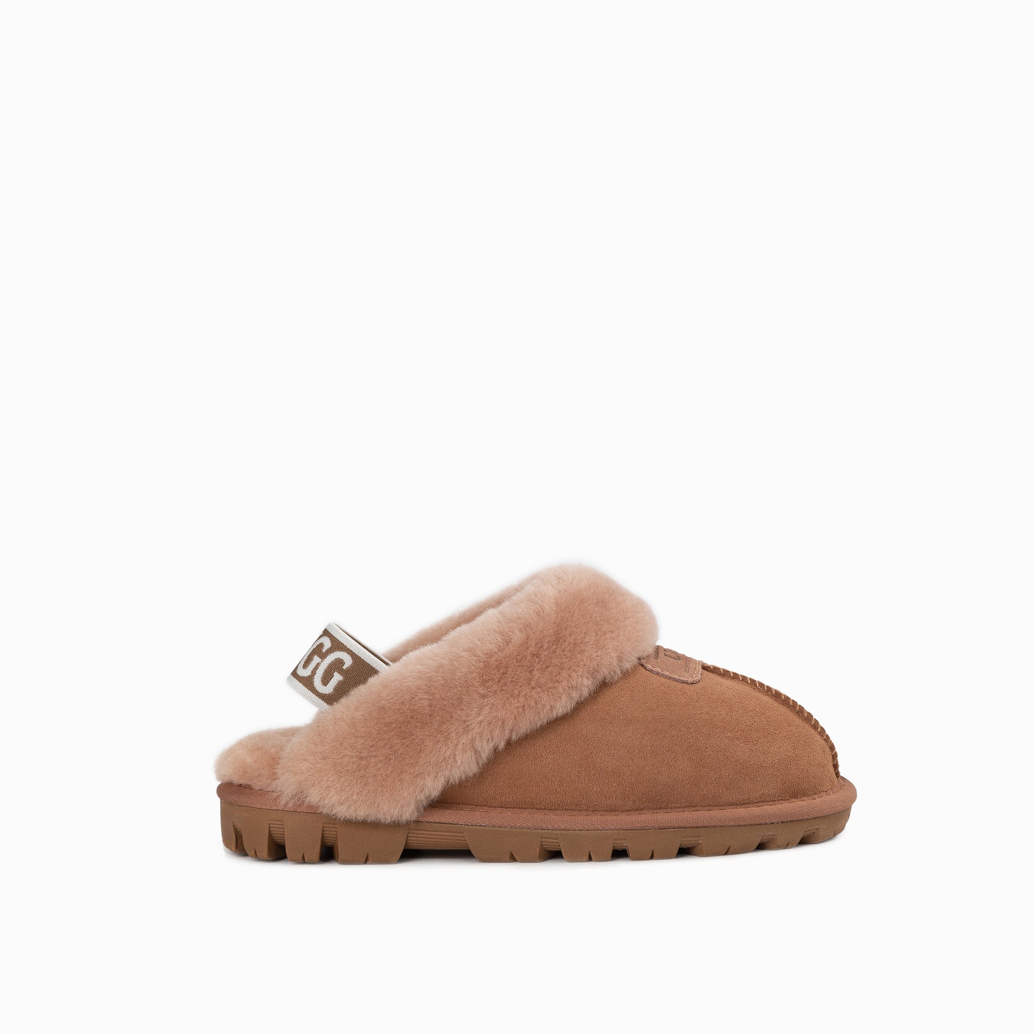 Ugg Kids Coquette  Slipper (Elastic Backstrap)( Water Resistant) - Caramel