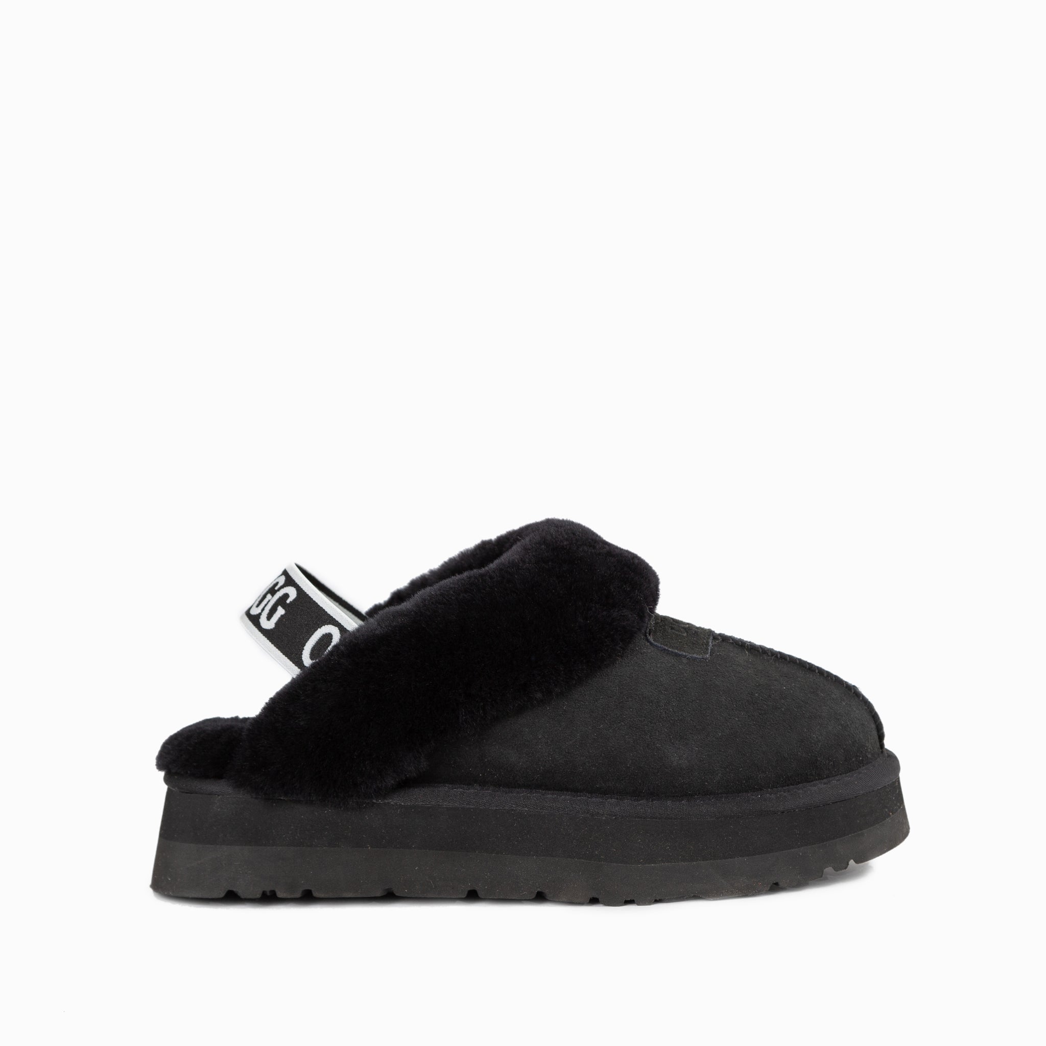 Ugg Coquette Platform Slipper (Elastic Backstrap)(Water Resistant) - Black