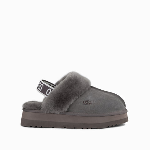 Ugg Platform Slipper (Elastic Backstrap) - Grey