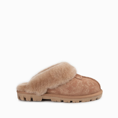 Ugg Coquette Slipper (Foil Print)(Water Resistant) - Chestnut