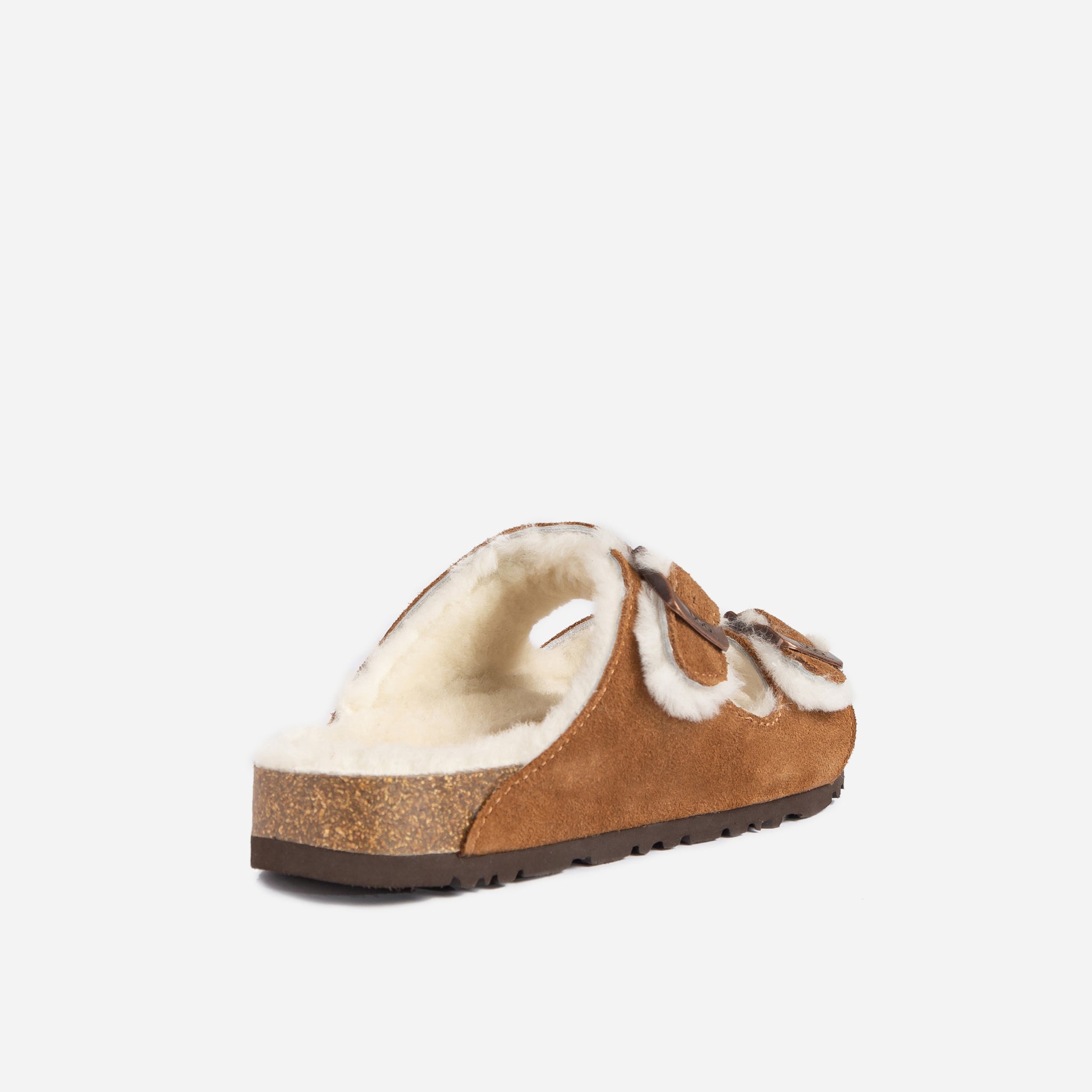 Ugg Aussie Shearling Buckled Sandals - Chestnut