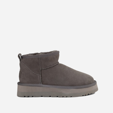 Ugg Classic Platform Ultra Mini Boots (Water Resistant) - Grey