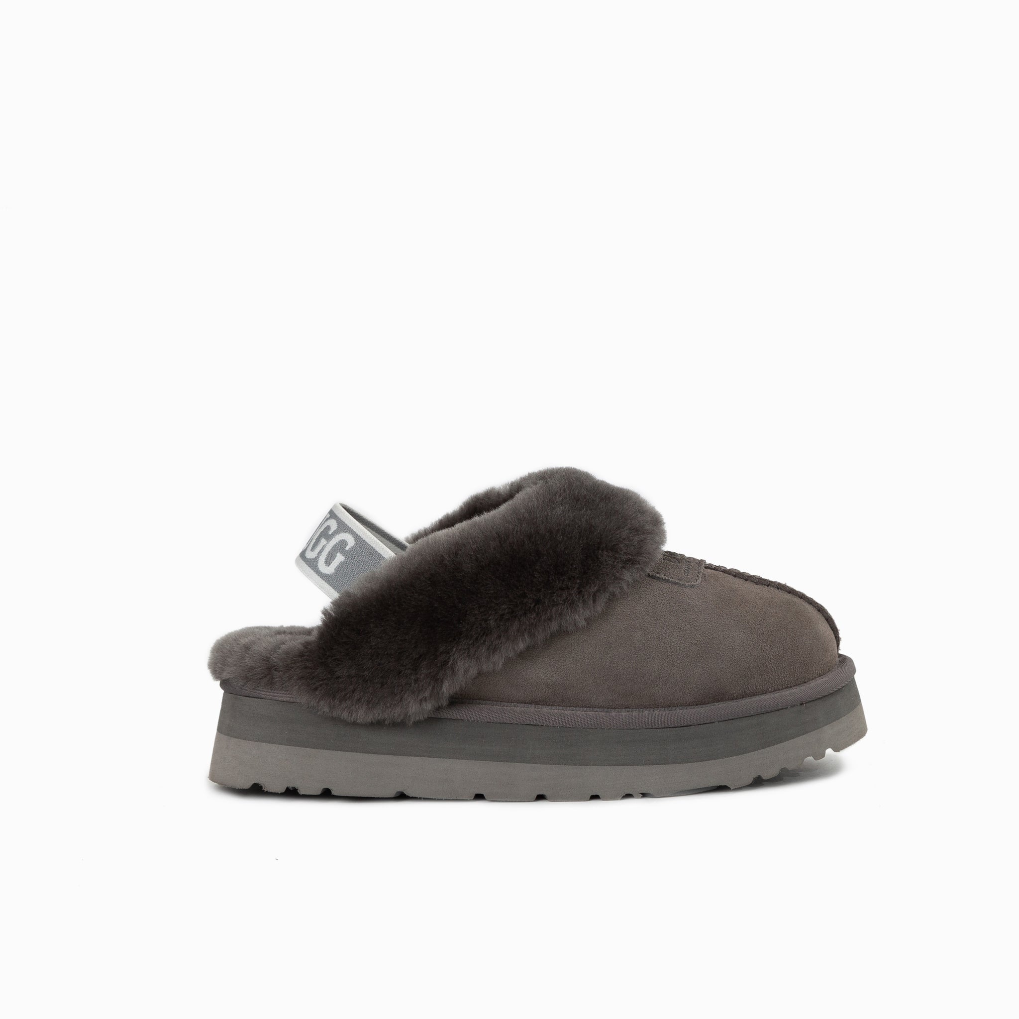 Ugg Coquette Platform Slipper (Elastic Backstrap)(Water Resistant) - Grey