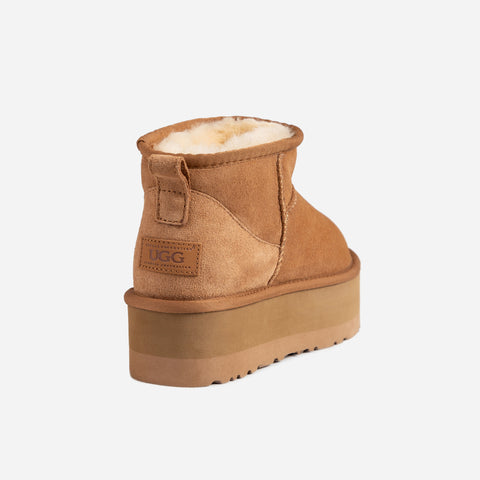 Ugg Classic Platform Ultra Mini Boots - Chestnut