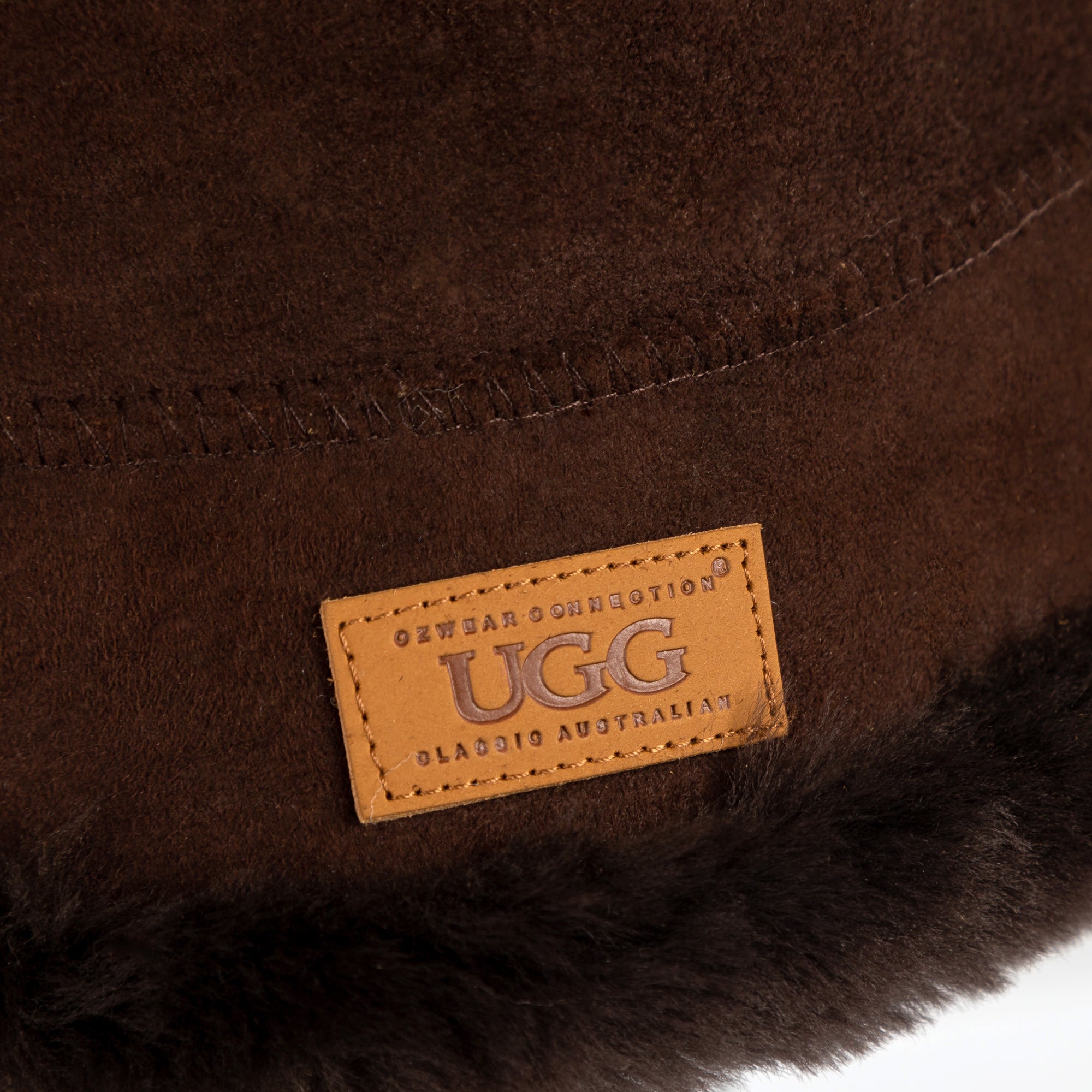 Ugg Sheepskin Reversible Bucket Hat Chocolate