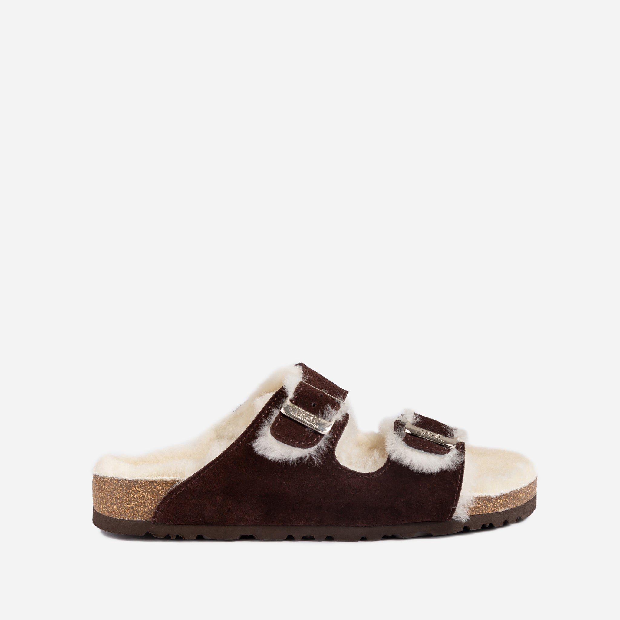 Ugg Aussie Shearling Buckled Sandals - Chocolate