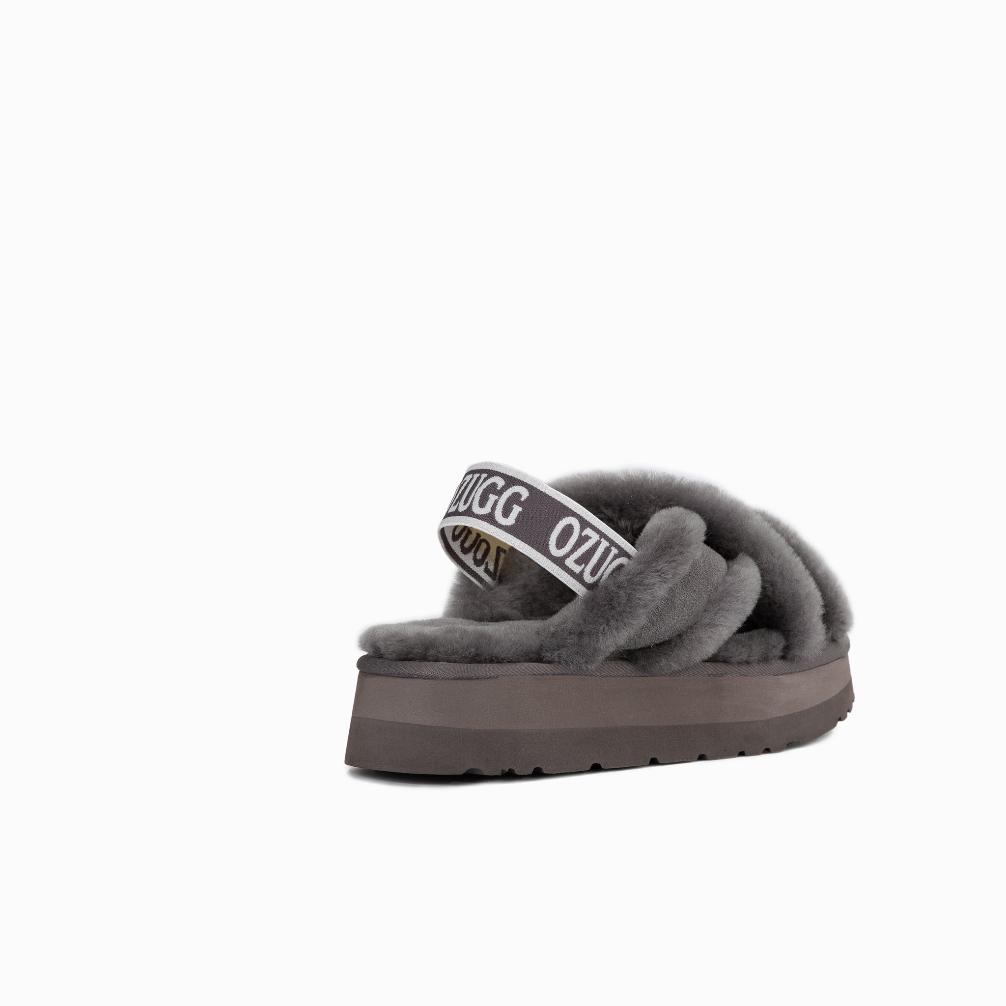 Ugg Adele Platform Slipper(Elastic Backstrap) (Water Resistant) - Grey
