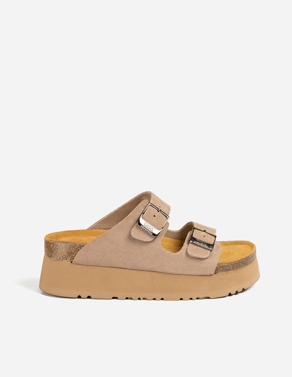 Ugg Women Aussie Victoria Platform Suede Leather in Taupe