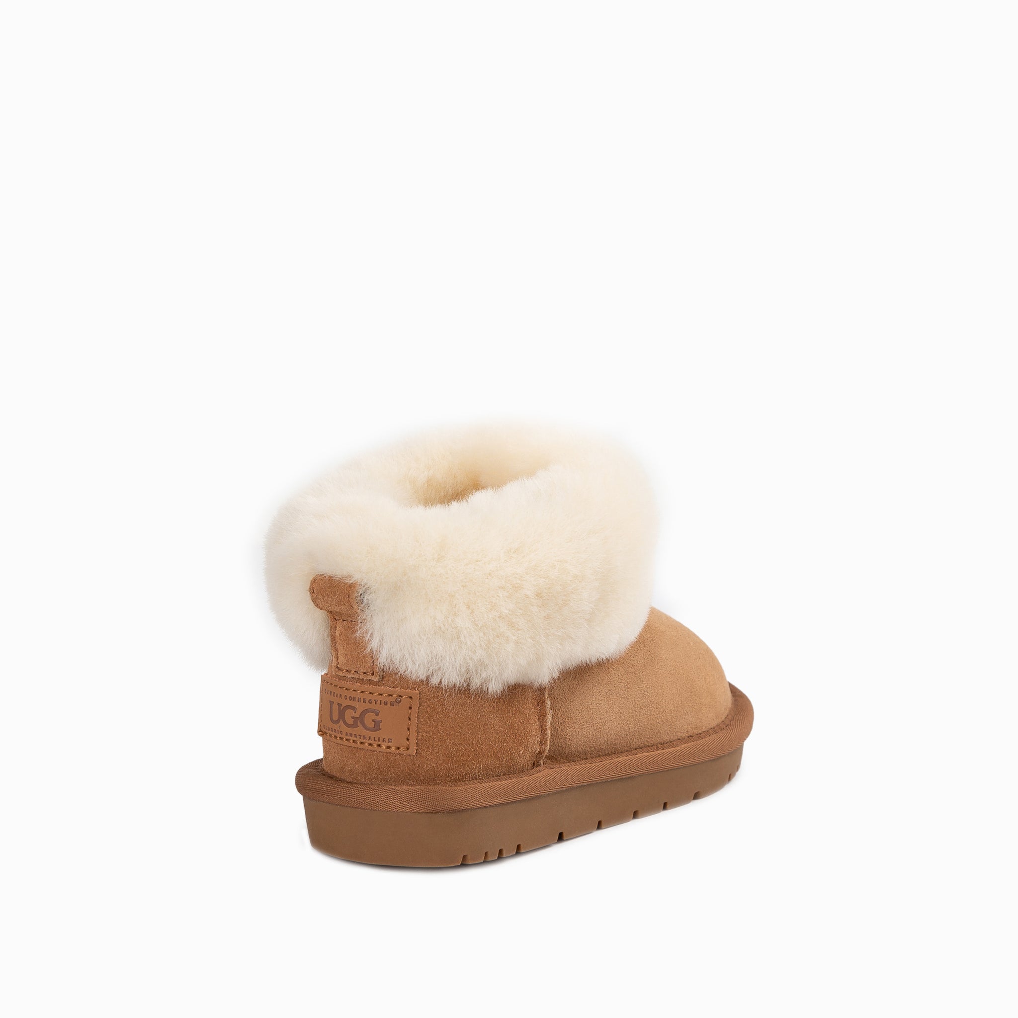 Ugg Kids Classic Fluff Mini Boots (Water Resistant) - Chestnut