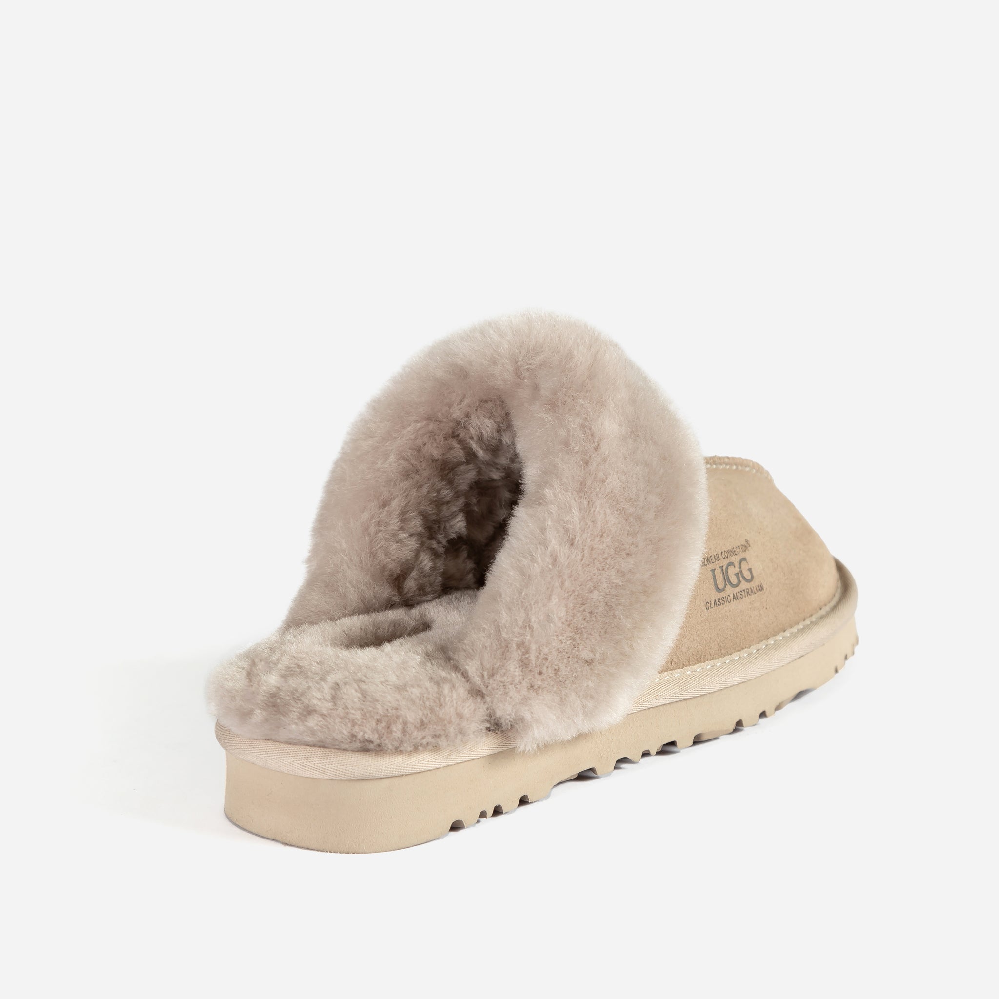 Ugg Slippers Premium Australia Sheepskin Unisex Scuffete Suede - Dove