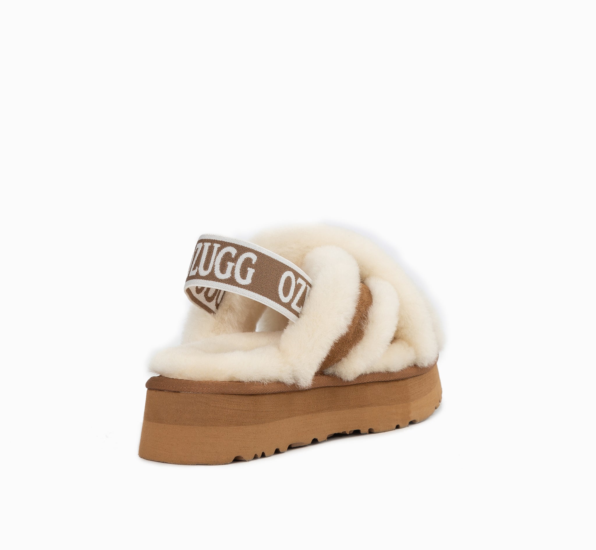 Ugg Adele Platform Slipper(Elastic Backstrap) (Water Resistant) - Chestnut