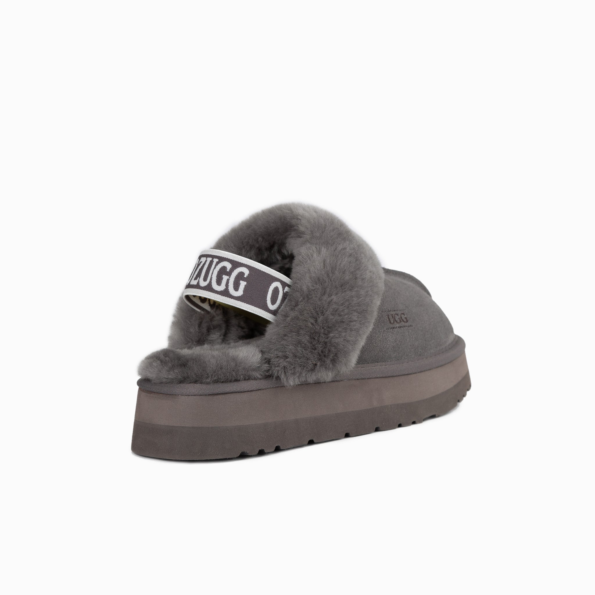 Ugg Platform Slipper (Elastic Backstrap) - Grey
