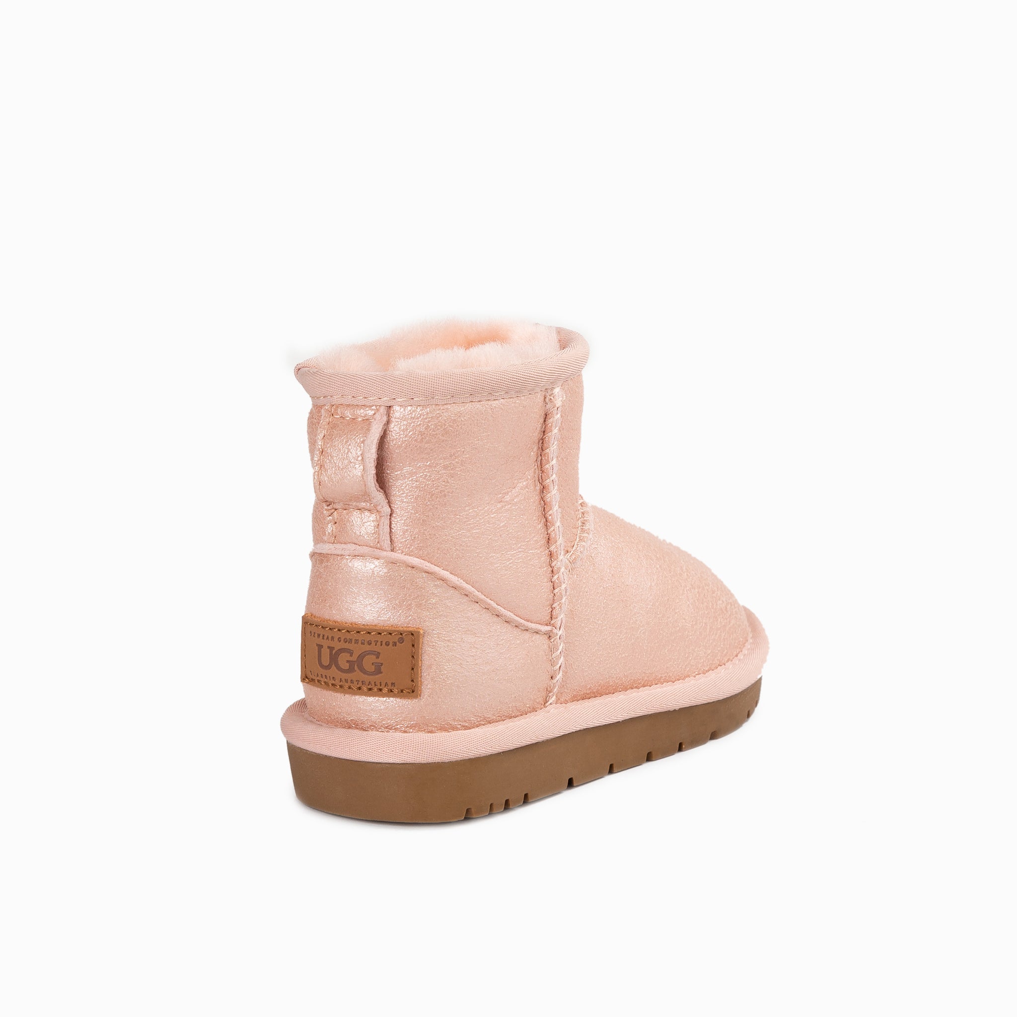 Ugg Kids Classic Mini (Metallic)Boots (Water Resistant) - Metallicpink