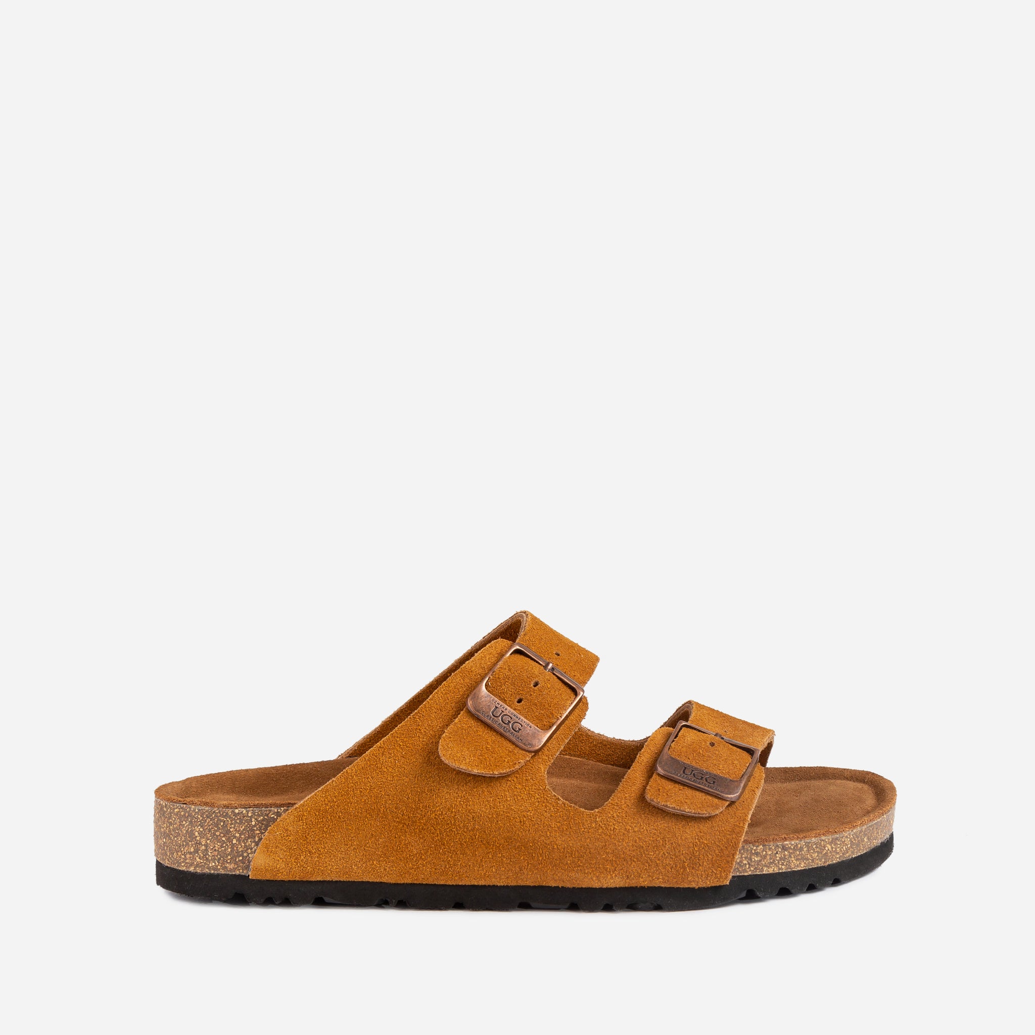 Ozugg Aussie Victoria Suede Leather Unisex Slipper - Chestnut
