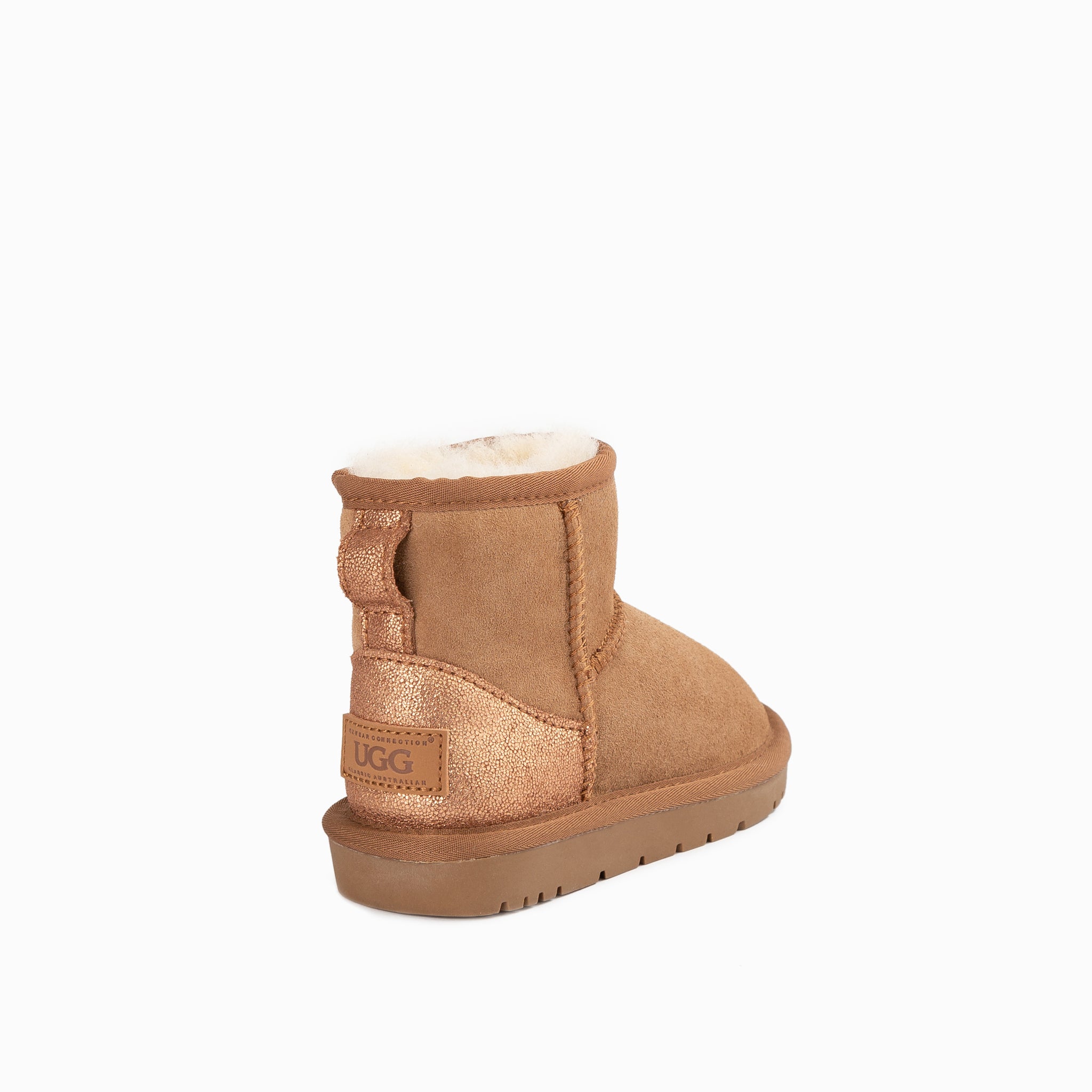 Ugg Kids Classic Mini (Glitz) Boots (Water Resistant) - Chestnut
