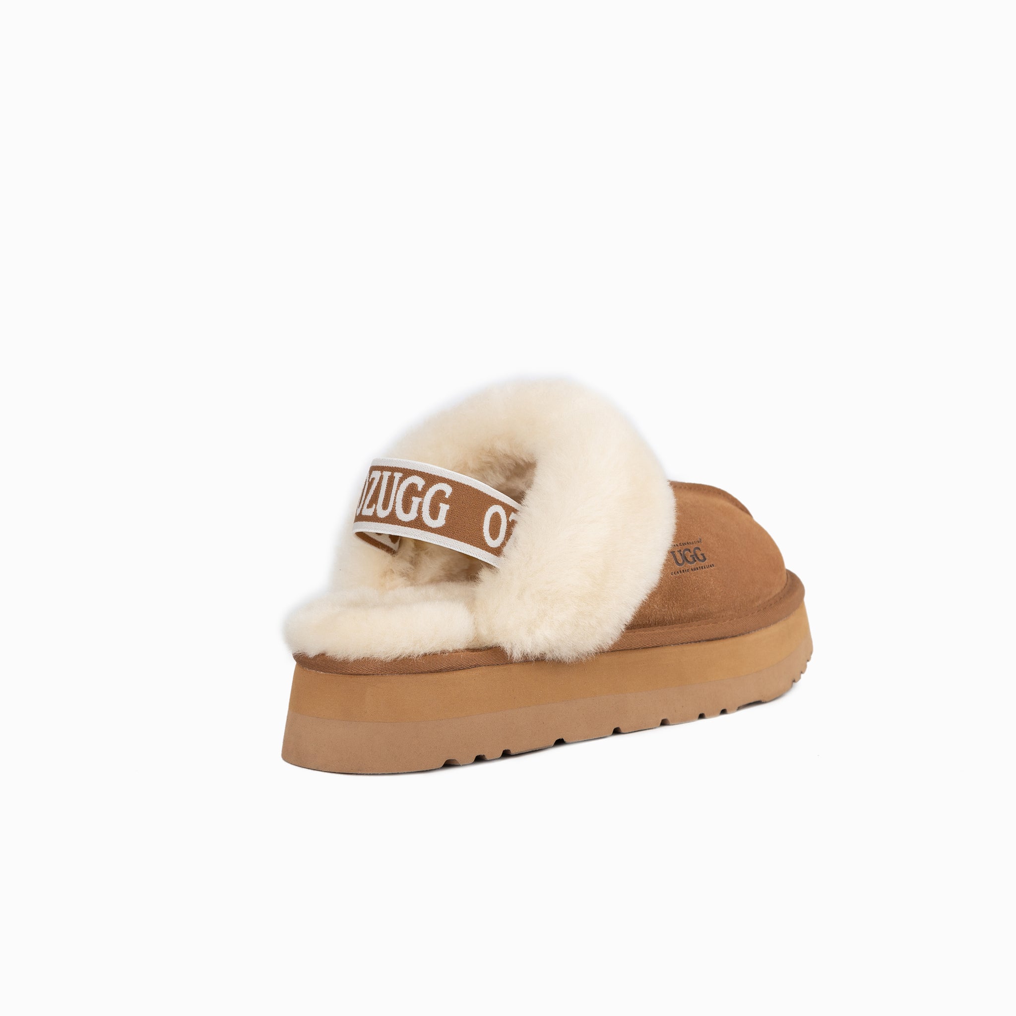 Ugg Platform Slipper (Elastic Backstrap) - Chestnut