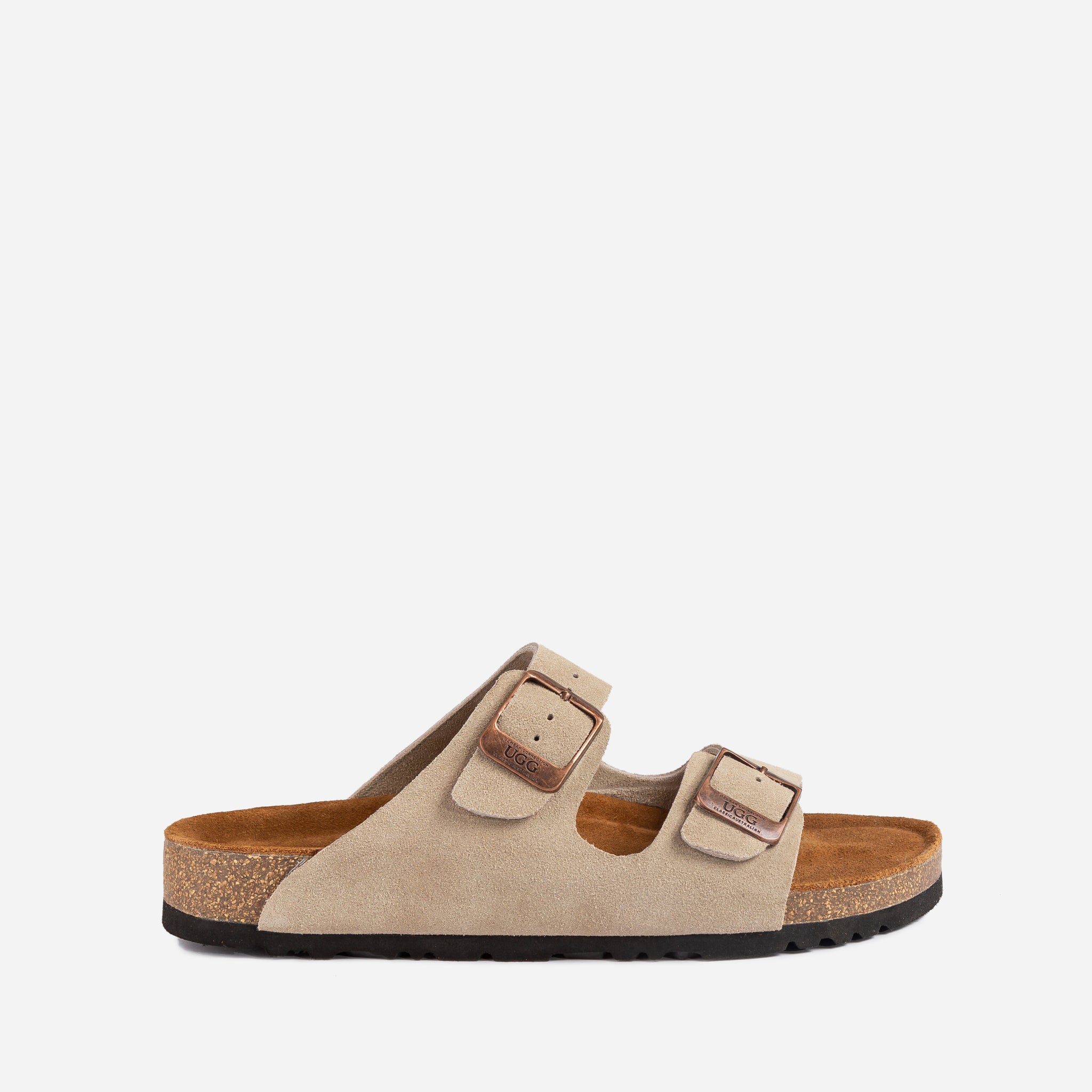 Ozugg Aussie Victoria Suede Leather Unisex Slipper - Taupe