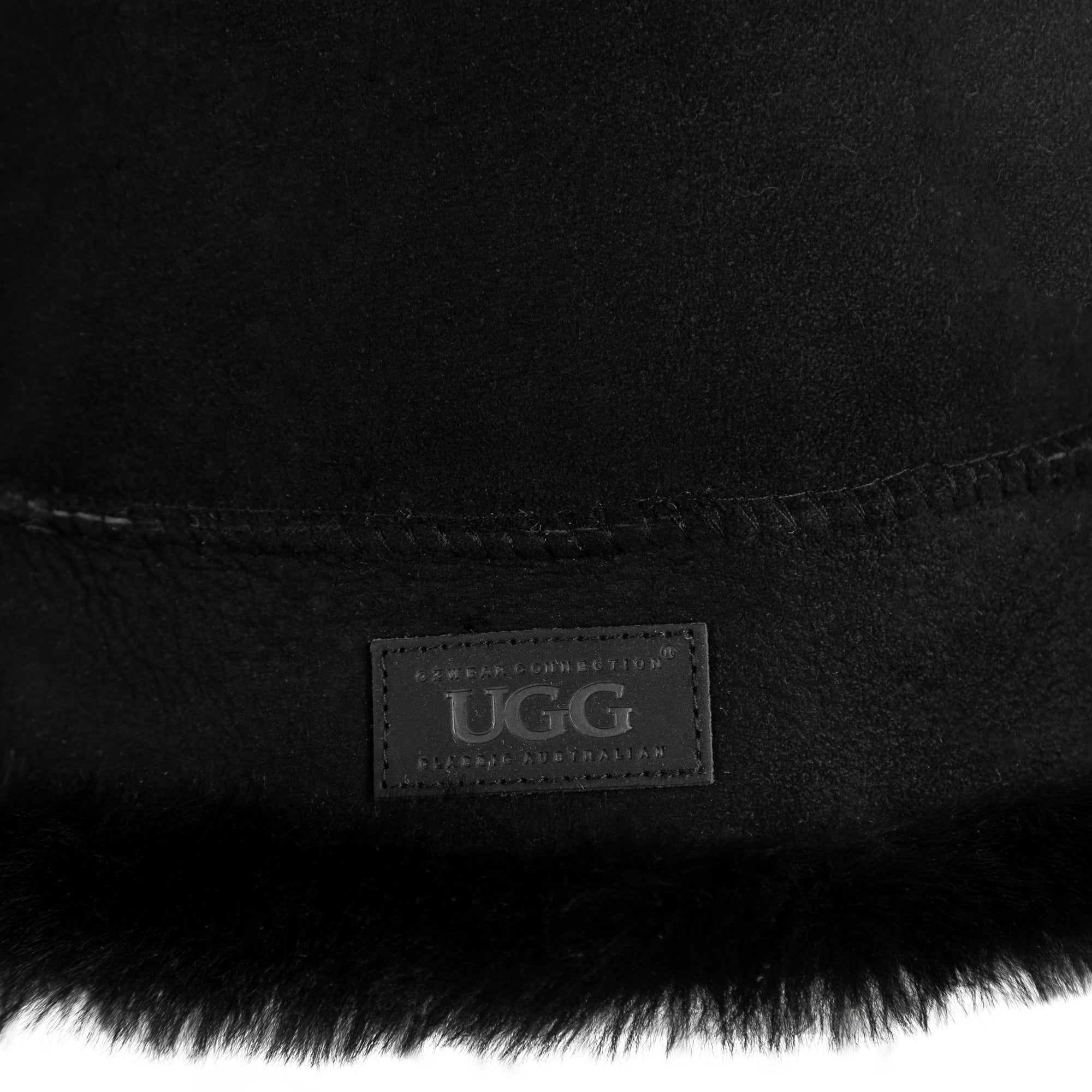 Ugg Sheepskin Reversible Bucket Hat Black