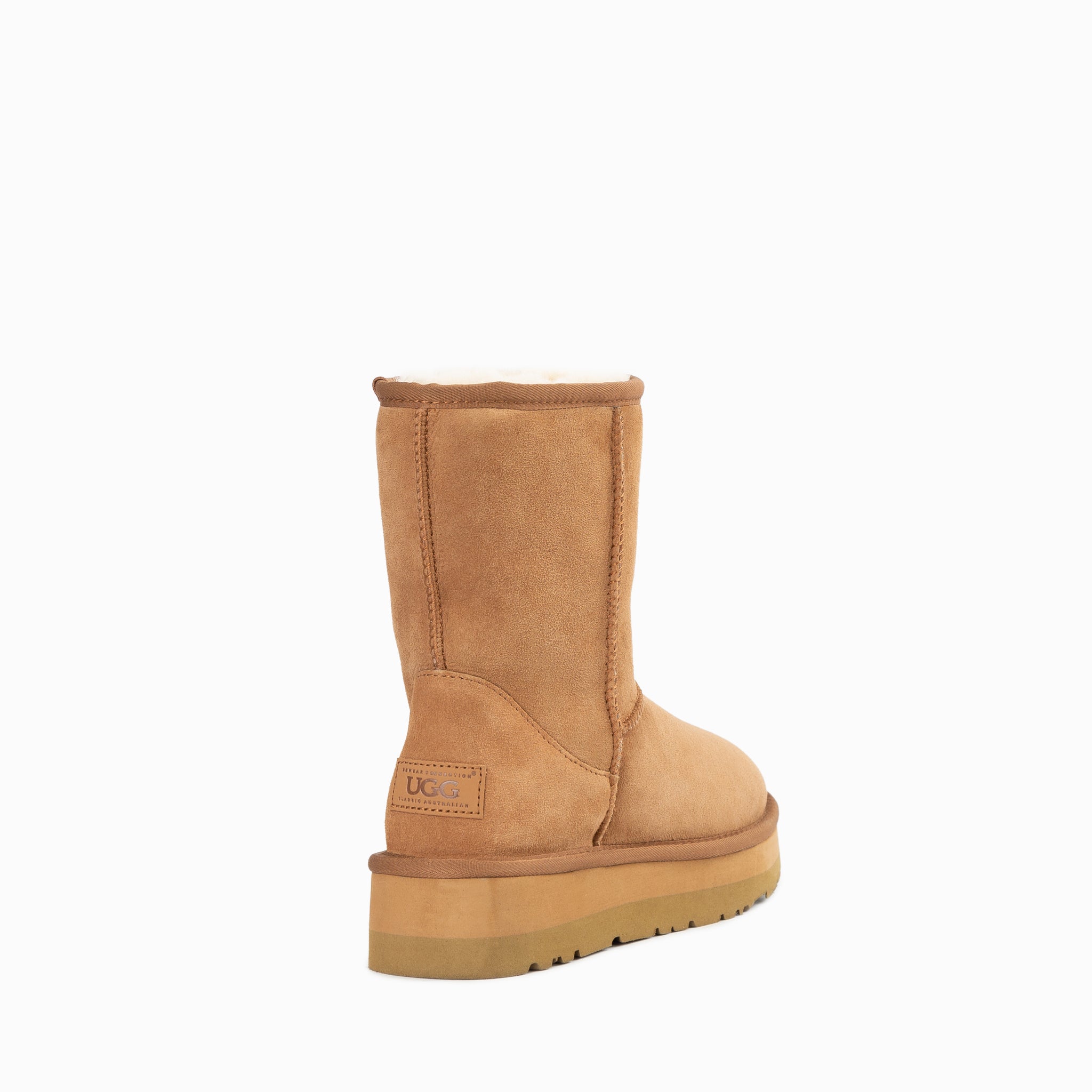 Ugg Classic Platform Short Boots (Water Resistant) - Chestnut
