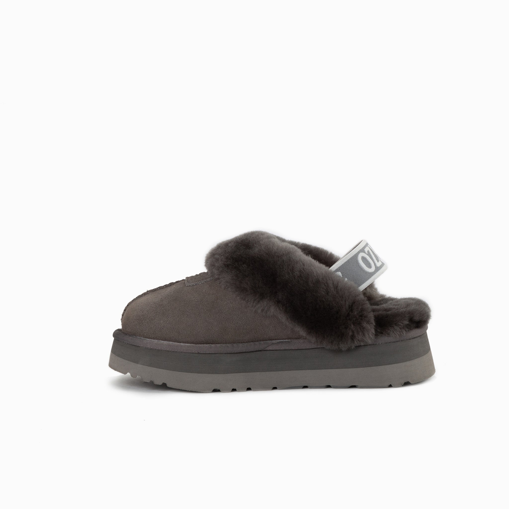 Ugg Coquette Platform Slipper (Elastic Backstrap)(Water Resistant) - Grey