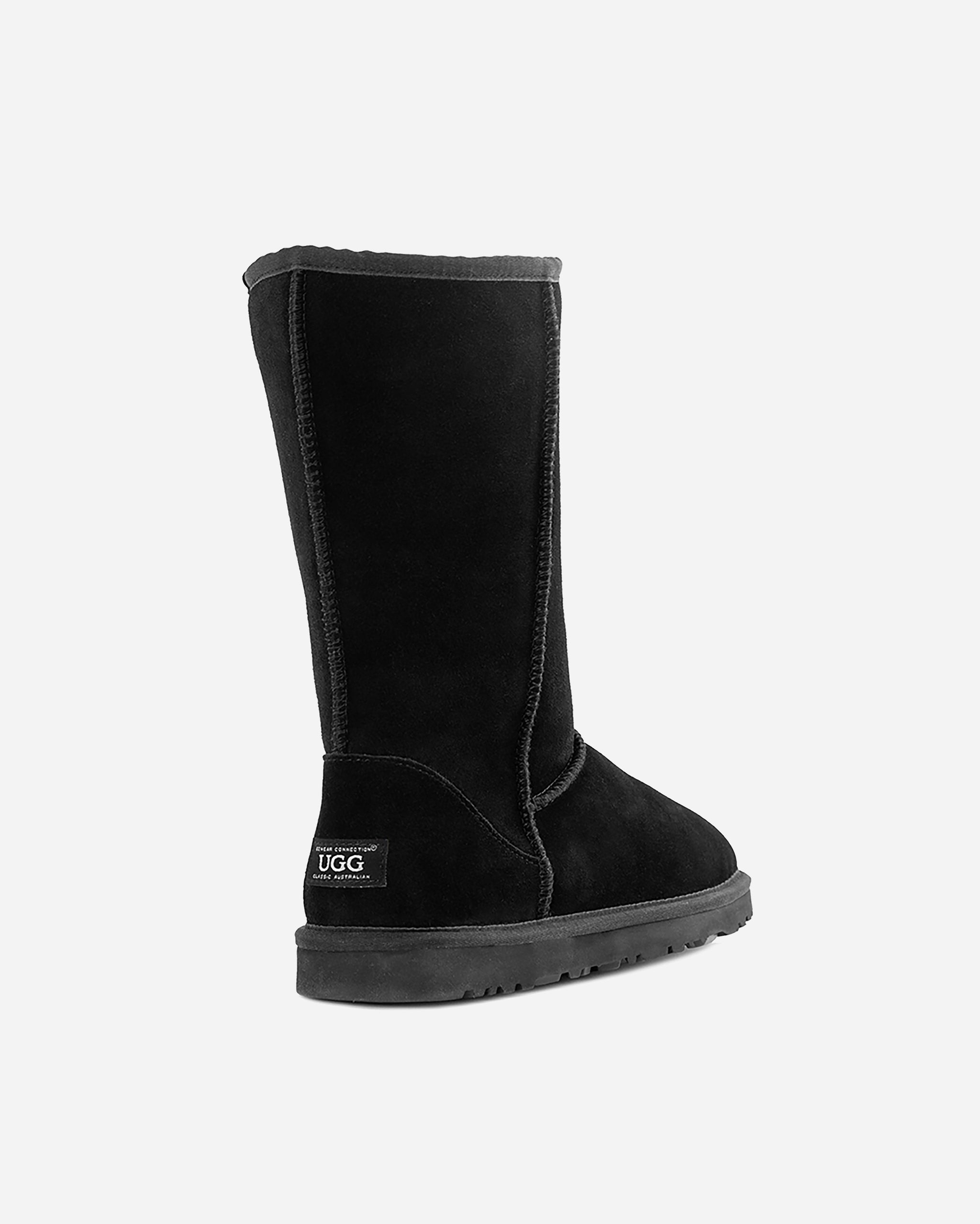 Ugg Boots Genuine Australian Sheepskin Unisex Long Classic Suede - Black