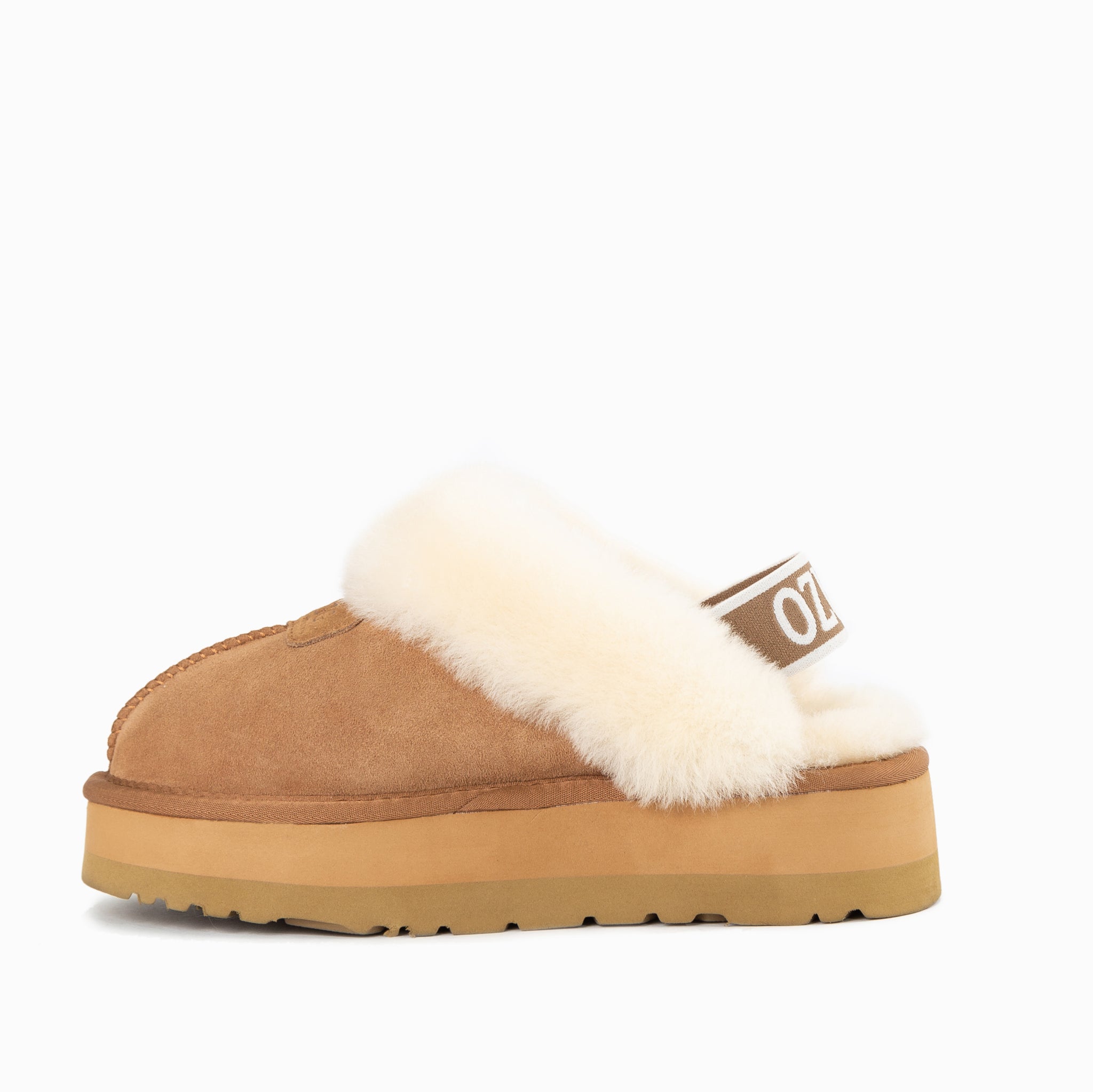 Ugg Coquette Platform Slipper (Elastic Backstrap)(Water Resistant) - Chestnut